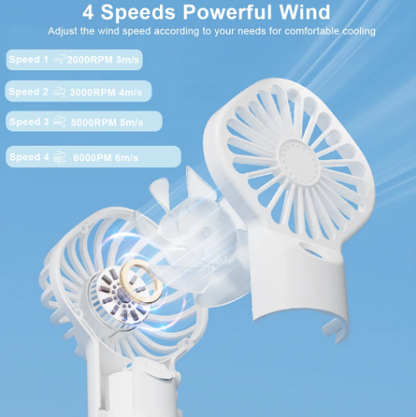 OpalMist™ Dual Wind Misting Fan with Rechargeable Battery 