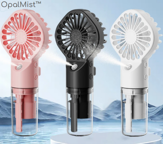 OpalMist™ Dual Wind Misting Fan with Rechargeable Battery 